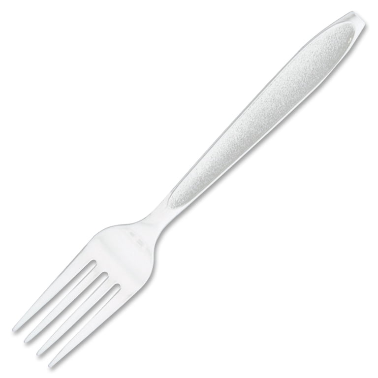 Individually Wrapped Plastic Forks Bulk Pack - Standard Weight, White - Box of 1,000