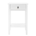 thumbnail image 2 of Gzxs White Nightstand with 1 Drawer and Bottom Shelf, Modern Night Stand Storage Bedside End Table for Bedroom, Dorm, 18.11"W x 14.17"D x 27.56"H, 2 of 7