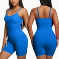 thumbnail image 2 of aidice Workout Bodysuits for Women Summer Scoop Neck Spaghetti Strap Skinny Athletic Shorts Jumpsuits, 2 of 6