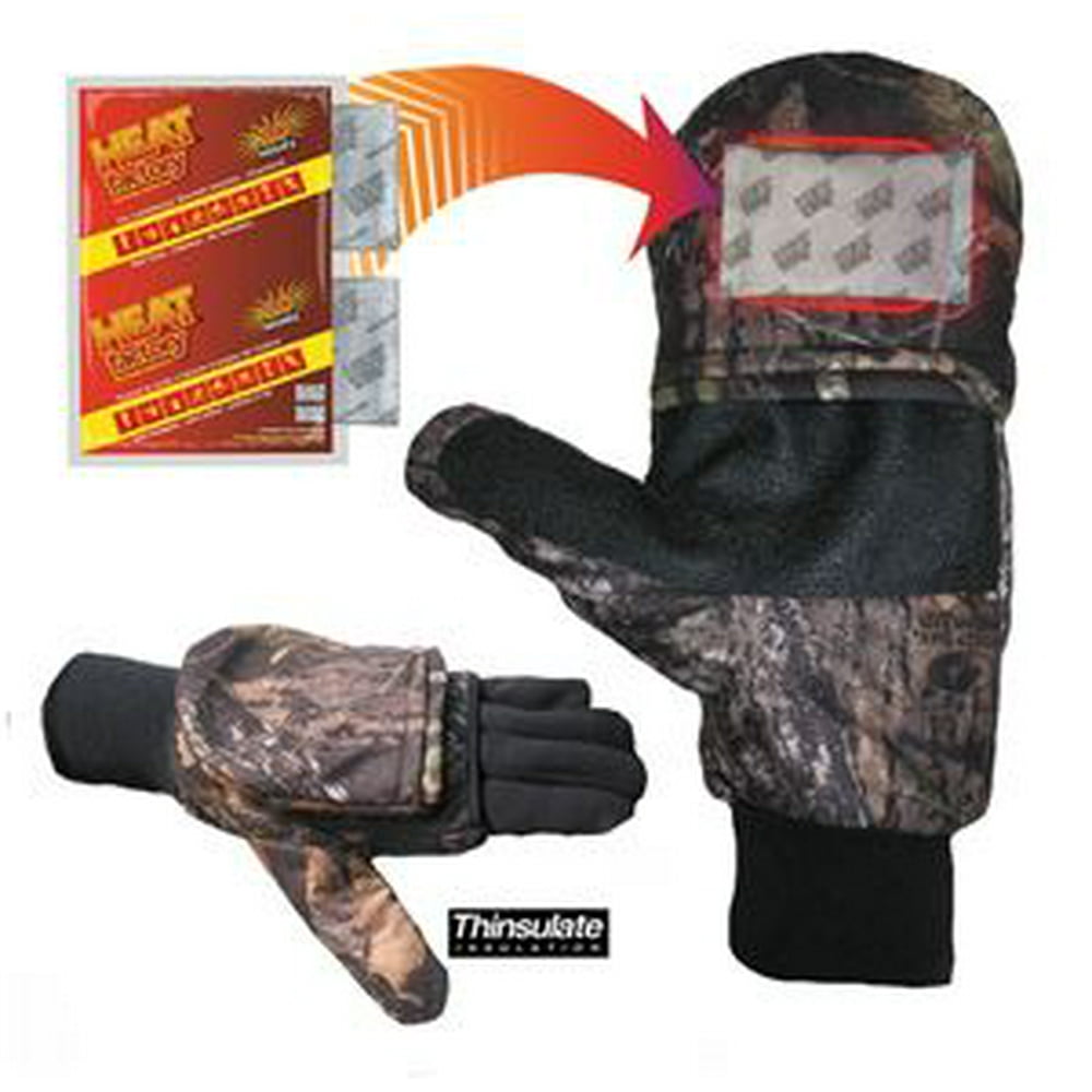 Heat Factory Gloves with PopTop Mittens, with Hand Heat Warmer Pockets