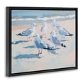 thumbnail image 3 of Stupell Industries Summer Seagulls Crowding Shore Black Framed Floater Canvas Wall Art, design by Sisi and Seb, 25 x 31, 3 of 9