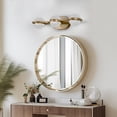 thumbnail image 2 of LiviNest 3 Light Vanity Light: Modern Gold Wall Sconce with Crystal Sand Shades - LED Bathroom Mirror Lighting for Hotel & Spa Decor, 2 of 6
