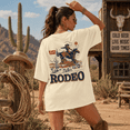 thumbnail image 6 of MOUSYA Women Cowgirl Casual Country Concert T-Shirts Vintage Cow Skull Graphic Tees Oversized Tops, 6 of 15