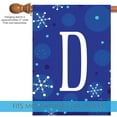 thumbnail image 5 of Toland Home Garden Winter Snowflakes Monogram D Personalized Winter Flag Double Sided 28x40 Inch, 5 of 5