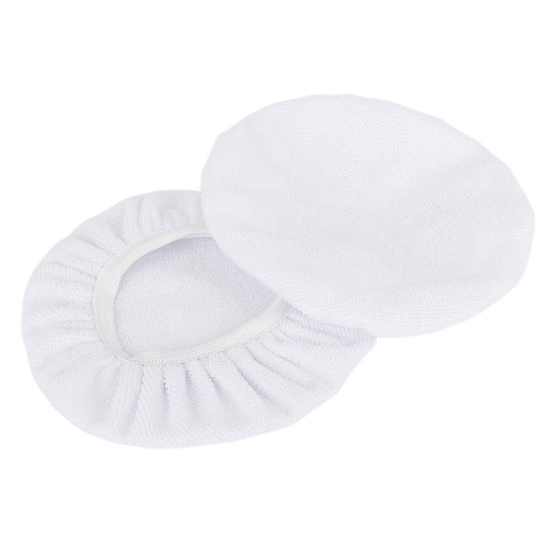Unique Bargains 10pcs 5-6" White Soft Microfiber Car Wax Polishing Bonnet Pad