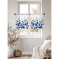 thumbnail image 3 of Blue Blooms Floral Sheer Curtains 45 Inch Length 2 Panels Set Window Treatments, Farmhouse Spring Flowers Botanical Rod Pocket Semi Curtains for Living Room/Bedroom/Kitchen Décor, 104"W x 45"L, 3 of 7