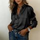 thumbnail image 2 of TaTaai Casual Denim Blouse for Women, Long Sleeve Cardigan Jacket with Pockets, Soft Loose Fit Top, Ideal for Fall Season, Thanksgiving and Everyday Activities Gift, 2 of 9