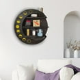 thumbnail image 4 of Estante Colgante de /accesorios Rústicos, Estantes Flotantes de Almacenamiento de Decoración Bohemia/para Habitación de Brujas, , Hogar, Sucul Negro Sunnimix Estantería flotante Moon, 4 of 8