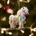 thumbnail image 3 of xaoyunyn Horse Christmas Ornament,Acrylic 2D Flat Christmas Tree Decorations,Outdoor Indoor Home Decor, 3 of 5