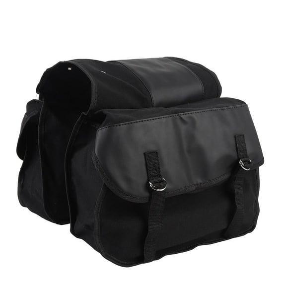 Motorcycle Saddlebags, Canvas Travel Motorcycle Side Tool Saddle Bags, Cycling Luggage Bag Waterproofing Throw Over Saddlebags Slant Pouch Panniers Box Quick Release Buckles
