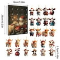 thumbnail image 3 of 2025 Santa and Oxen Christmas Advent Calendar Festive Countdown Set for Decoration, 3 of 7