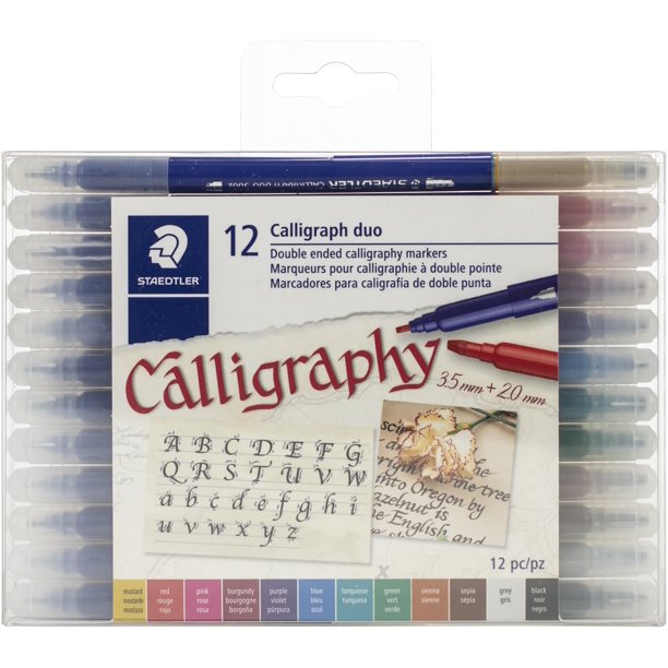 Staedtler Double Ended Calligraphy Markers 12 Count Multi Color Walmart Com Walmart Com staedtler double ended calligraphy markers 12 count multi color