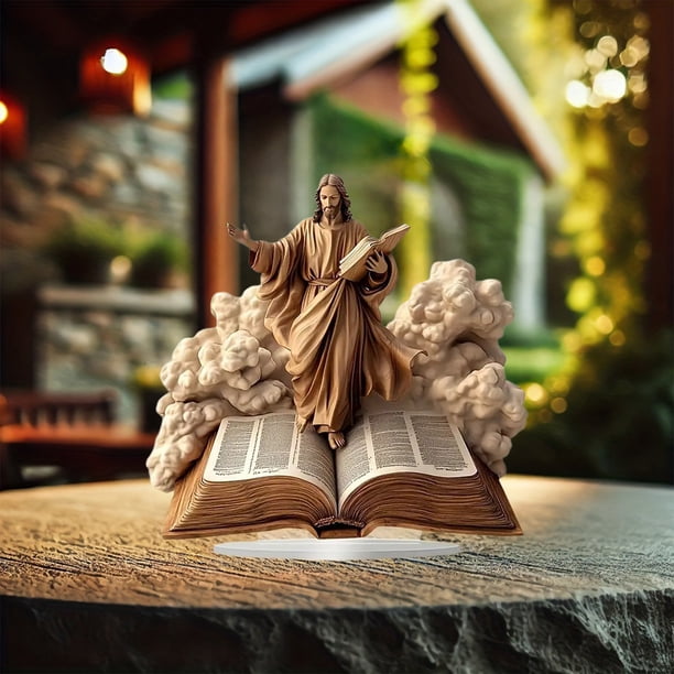 Adornos Navideños de Serie Religiosa, con Impresión Acrílica En Color, Ideales para Oficinas, Cafeterías y Escritorios. Ideales para Decoración Navideña.