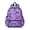 Purple Butterfly Pattern, variant on Butterfly and Rose Blue Pattern Cute School Backpack with Padded Back and Adjustable Shoulder Straps 13.4"x11"x4.7"