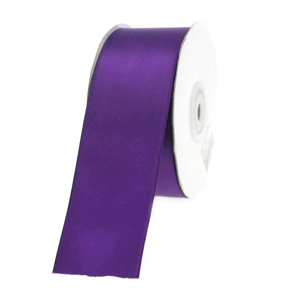 Jam Paper Double Faced Satin Ribbon - 1 1/2 x 25 Yards - Purple - Sold Individually