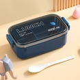 thumbnail image 1 of Leak-proof Portable Boxes Sealed Dinnerware Lunchbox Lunch Bag Microwavable Bento Box Food Container Lunch Box DARK BLUE, 1 of 8