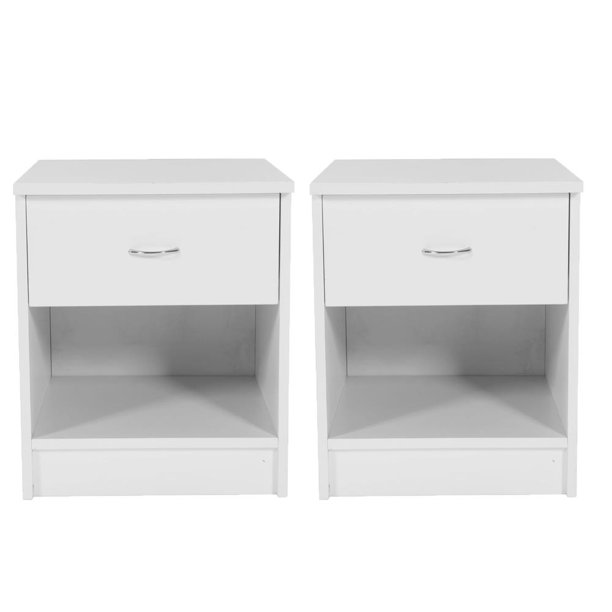 Find a nightstand or bedside table that adds functionality and style to your bedroom. ktaxon set of 2 white bedside nightstand end table side table w drawer storage