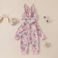 thumbnail image 2 of Onesies Boys Girls Easter Long Sleeve Cartoon Prints Hooded Romper Jumpsuit Clothes Baby Onsies Light Pink 0 Months-3 Months, 2 of 6
