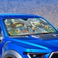 thumbnail image 2 of Binienty Underwater Frog Windshield Sun Shade Funny Foldable Sun Blocker For Car Windshield UV-Blocking Car Interior Accessories Heat Protection, 2 of 8