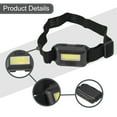 thumbnail image 3 of LEFU pour COB Lampe Frontale LED Légère Sangle Réglable Mini Torche de Tête 3 Modes Lampe de Poche Lumineuse pour Camping Randonnée Jogging Cyclisme Pêche Activités de Nuit en Plein Air, 3 of 10