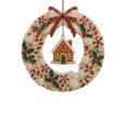 thumbnail image 2 of Sea Glass Christmas Wreath Kit DIY Holiday Wreath Making Supplies with Frosted Glass Beads Bows for Front Door Wall Mantel Handmade Gift, 2 of 5