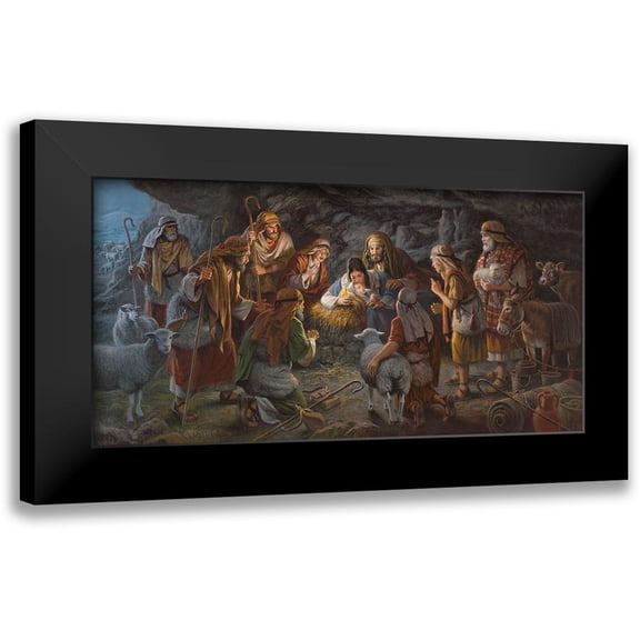 Seward, James 14x9 Black Modern Framed Museum Art Print Titled - Immanuel God With Us