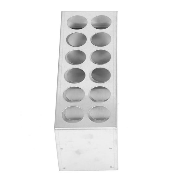 Stainless Steel Test Tube Rack Holder, Round Holes Test Tube Holder Small Lightweight for Sample Tubes, Hanging Test Tubes, Drying Test Tubes