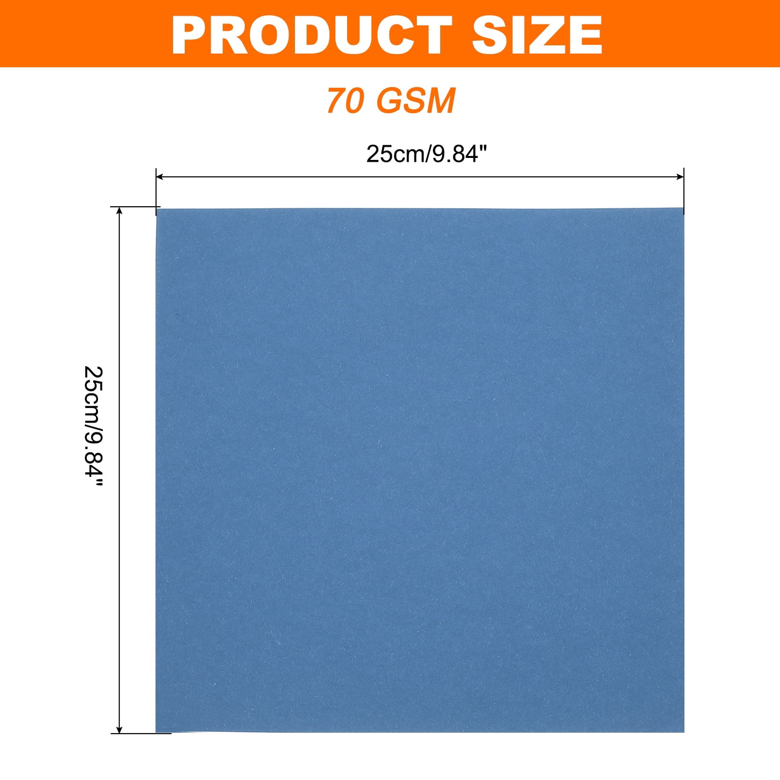Uxcell 75 Sheets Origami Paper Double Sided 10x10 Inch(25x25cm) 70GSM Origami Paper Square Sheet Easy Fold for Beginners DIY Arts Crafts Projects, Dark Blue