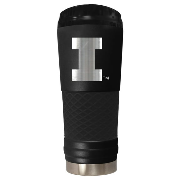 Black Illinois Fighting Illini Stealth Matte 24oz Tumbler