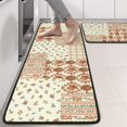thumbnail image 2 of Kitchen Rugs Sets Of 2,Pioneer Flower Floral Print Pattern Anti Fatigue Kitchen Mat Rugs Non Slip Washable,Decorative Kitchen Floor Mats for Kitchen,Sink,Laundry,17"x47"+17"x47", 2 of 5