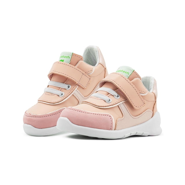 Tenis Andanenes A9536 para Niña de Piel Soporte Arco Botón Antishock Rosa