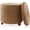 Cinnamon, variant on TIDYTROVE 17" Round Storage Ottoman with Lid - Natural, Handwoven Water Hyacinth Footstool for Living Room, Bedroom, Bathroom, Home Office