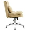 thumbnail image 6 of Ktaxon Armless Office Chair Linen Fabric Study Chair Adjustable Swivel Vanity Chair with Ergonomic Backrests for Conference and Home Yellow, 6 of 10