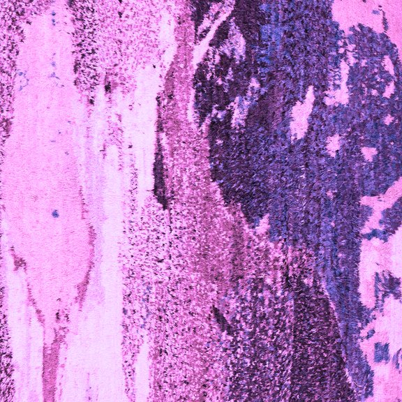 Ahgly Company Indoor Square Abstract Purple Modern Area Rugs, 6' Square