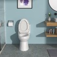 thumbnail image 3 of Boyel Living 12 inch One Piece 1.28 GPF Single Flush Elongated Toilet , Soft-close Seat Included(White), 3 of 7