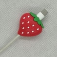 thumbnail image 4 of Fruit USB Cable de datos Bites Protector Universal Cord Winder (Fresa), 4 of 8
