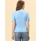 thumbnail image 3 of INSPIRE CHIC Blusa De Trabajo Informal De Algodón Peter Pan Para Mujer Azul claro M, 3 of 4