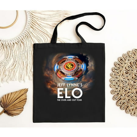 vintage New ELO The Over and Out Tour 2024 Black Tote Bag  Tote Bag Beautiful  Top Trending  DGD1390308-LUXEU.-TH19083