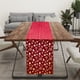 thumbnail image 5 of Mantel Navideño Rojo de Poliéster Impermeable de 274 X 28 Cm | Diseño Navideño con Copos de Nieve y Astas | Funda Duradera y Lavable para Mesa de Comedor y Centro, Ideal para Decoración Navideña, 5 of 6