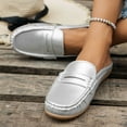 thumbnail image 2 of Mepaouo Mules for Women Flats Shoes Round Toe Backless Mule Slides Casual Walking Slip on Work Loafers, 2 of 6