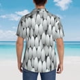 thumbnail image 4 of Vsdgher golf balls Print Men's Hawaiian Shirts Button Down Tropical Holiday Beach Shirts Vacation Clothes,Large, 4 of 7