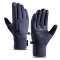 thumbnail image 1 of Qarigey 1 par de guantes de ciclismo para hombres y mujeres, manopla térmica impermeable para exteriores, manopla con cremallera, Protector calentador guantes y mitones Azul oscuro L Qarigey AP013273-06, 1 of 6
