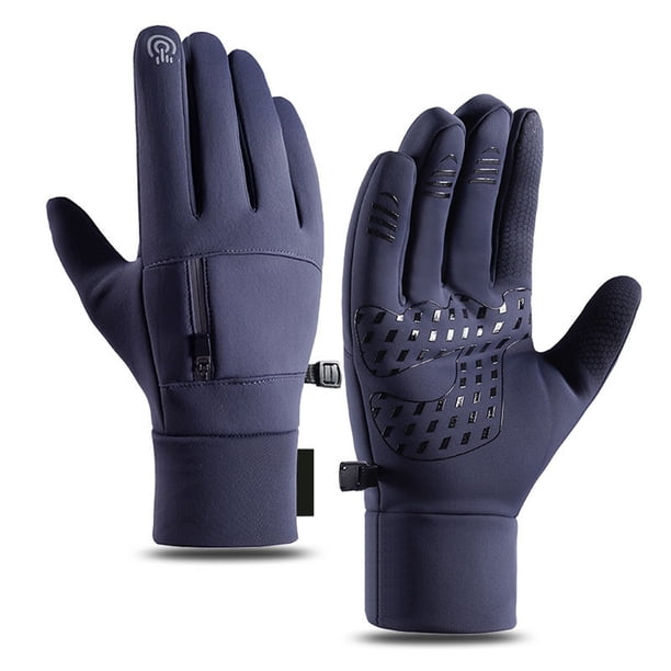 Guantes de ciclismo Sonducket manopla térmica impermeable azul oscuro L