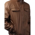 thumbnail image 5 of Ma Croix Mens Classic Motorcycle Winter Biker PU Leather Jacket S-XL, 5 of 6