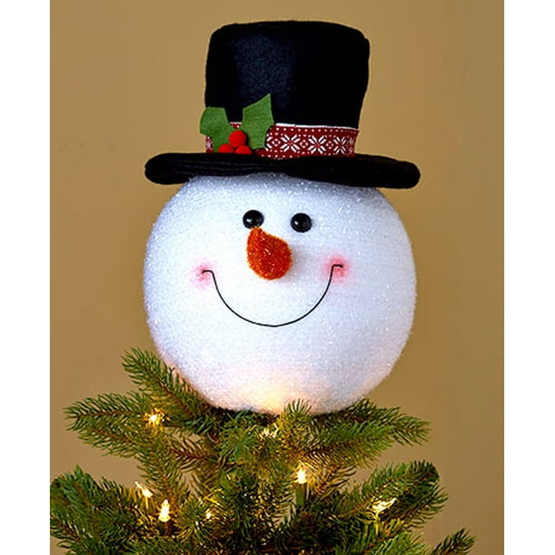 Snowman Christmas Tree Topper Decoration Holiday Tree Ornament Festive Decor