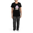 thumbnail image 4 of CafePress - Kawaii Cupcake Women's Dark Pajamas - Women's Short Sleeve Print T-Shirt and Pants Dark Cotton Pajama Set, 4 of 7