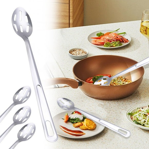 HLONK Clearance! Dinnerware Sets Stainless Spoon Common Serving Spoon Soup Spoon Colander Spoon Extended Sauté Spoon Non Long Hole Round Hole Kitchenware, Dish Set Clearance Sale Silv