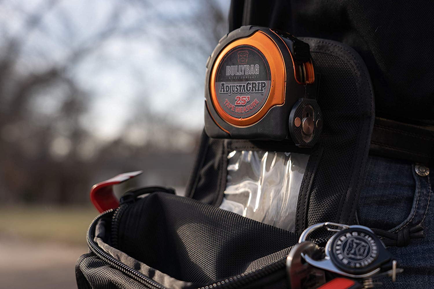 AdjustaGRIP 25' Tape Measure with Double Sided Printing and Oversize & Dynamic Adjusting Claw