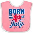 thumbnail image 3 of Inktastic Born on the 4th of July Boys or Girls Baby Bib, 3 of 4