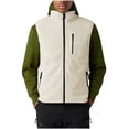 thumbnail image 2 of Leodye Veste Sans Manches en Molleton Décontractée et Tendance pour Homme, Col Montant, à Capuche, Beige G(L), 2 of 7